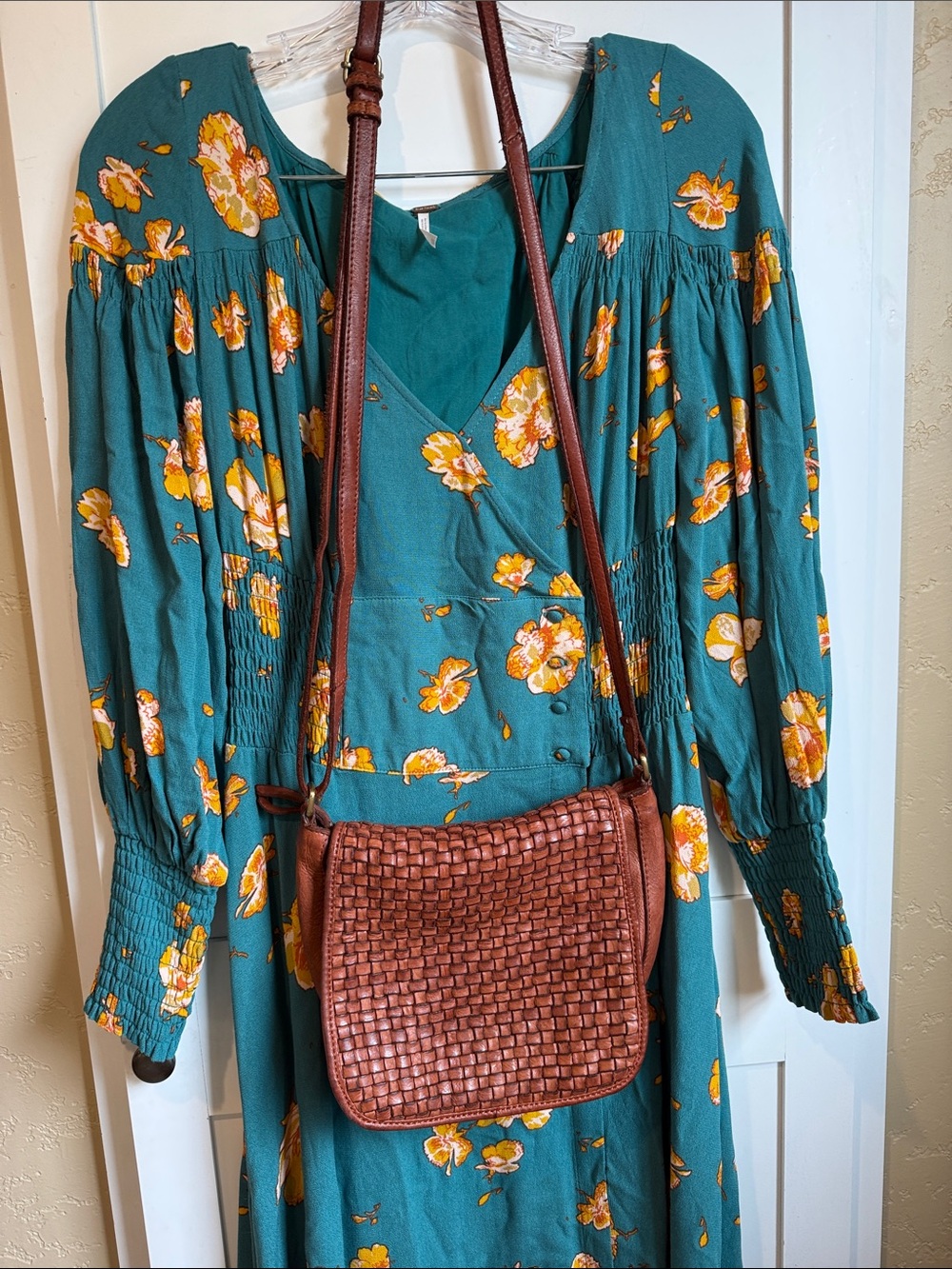 Marta Ponti Weave leather Crossbody Purse Bag